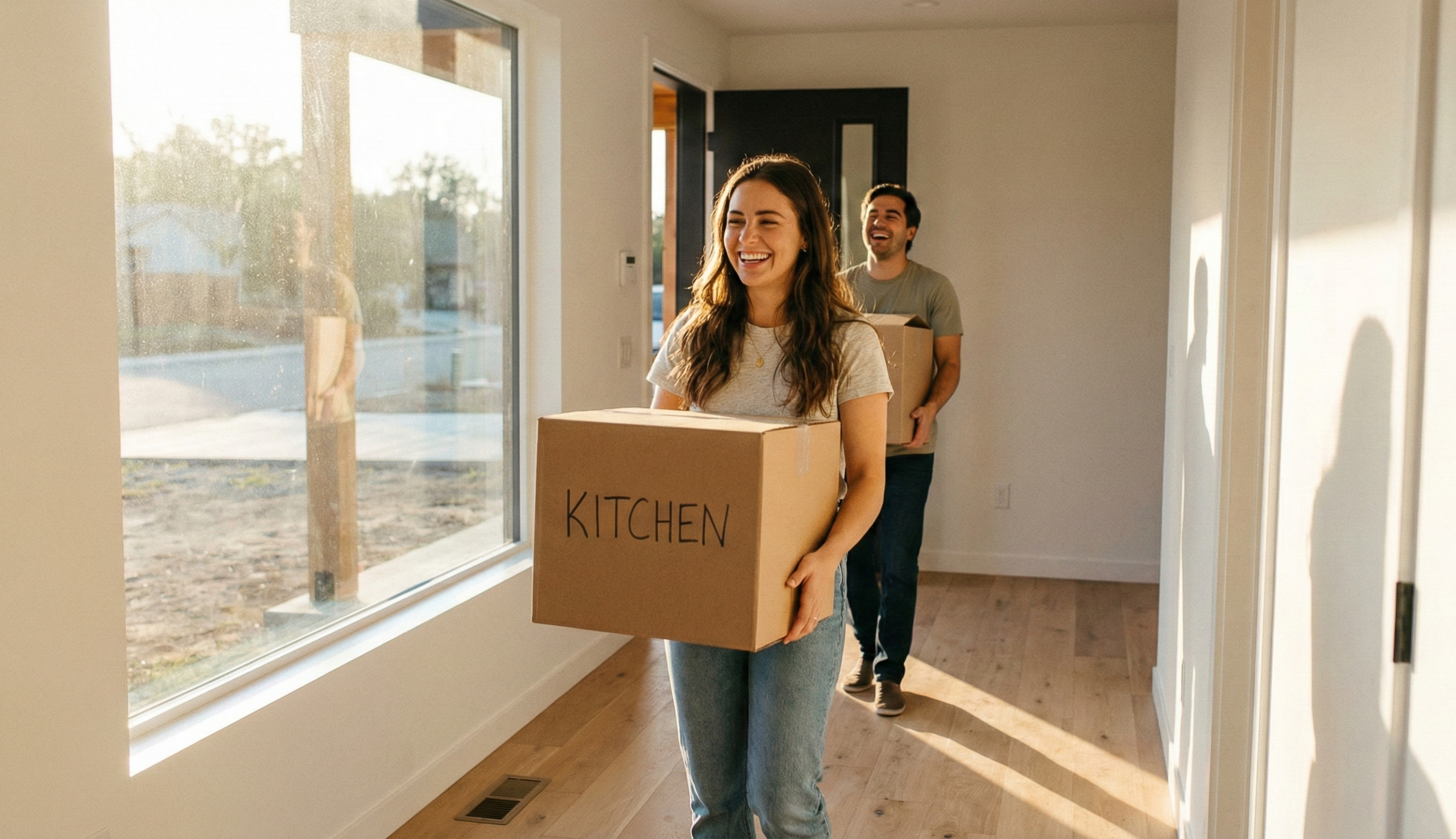 first time homebuyer moving into their new home