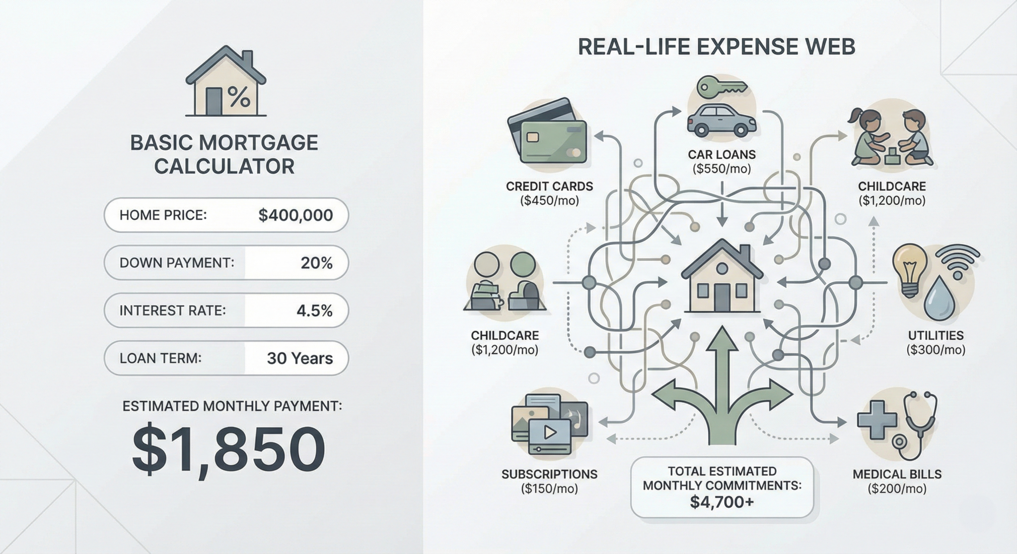 Why traditional home affordability calculators miss real monthly expenses