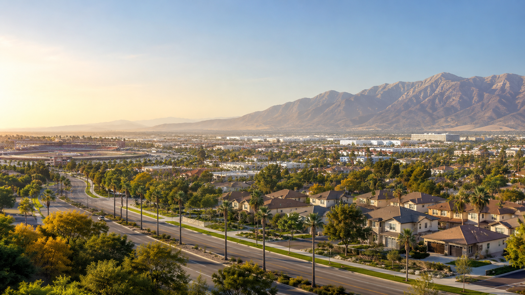 Fontana cityscape